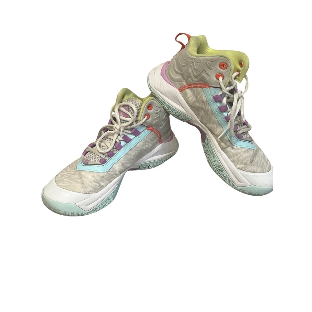 Retro Moolah Kicks Press Break V2 Basketball Shoes Womens Sz 8 Pastel High Top